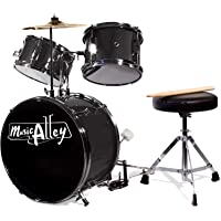 Los mejores  - Music Alley Kit de 3 piezas de tambor secundaria para los niños con platillos de batería del pedal de heces y los…